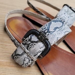 Snakeskin Print Sandals